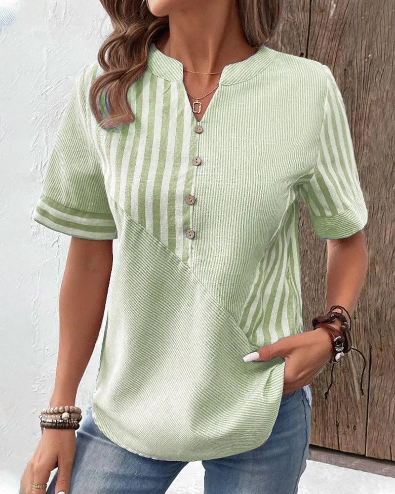Esther | Women's Blouse – Trendy Stripes and Comfortable Fit