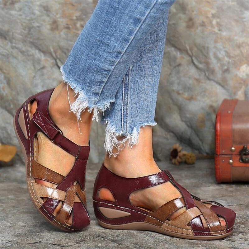 Alma | Sandalen met Kruisband – Vintage en Vrouwelijke Allure