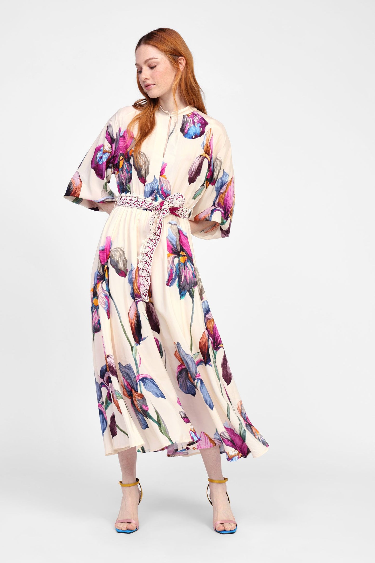Maïfa | Long Printed Dress – Floral Elegance and Fluid Appeal