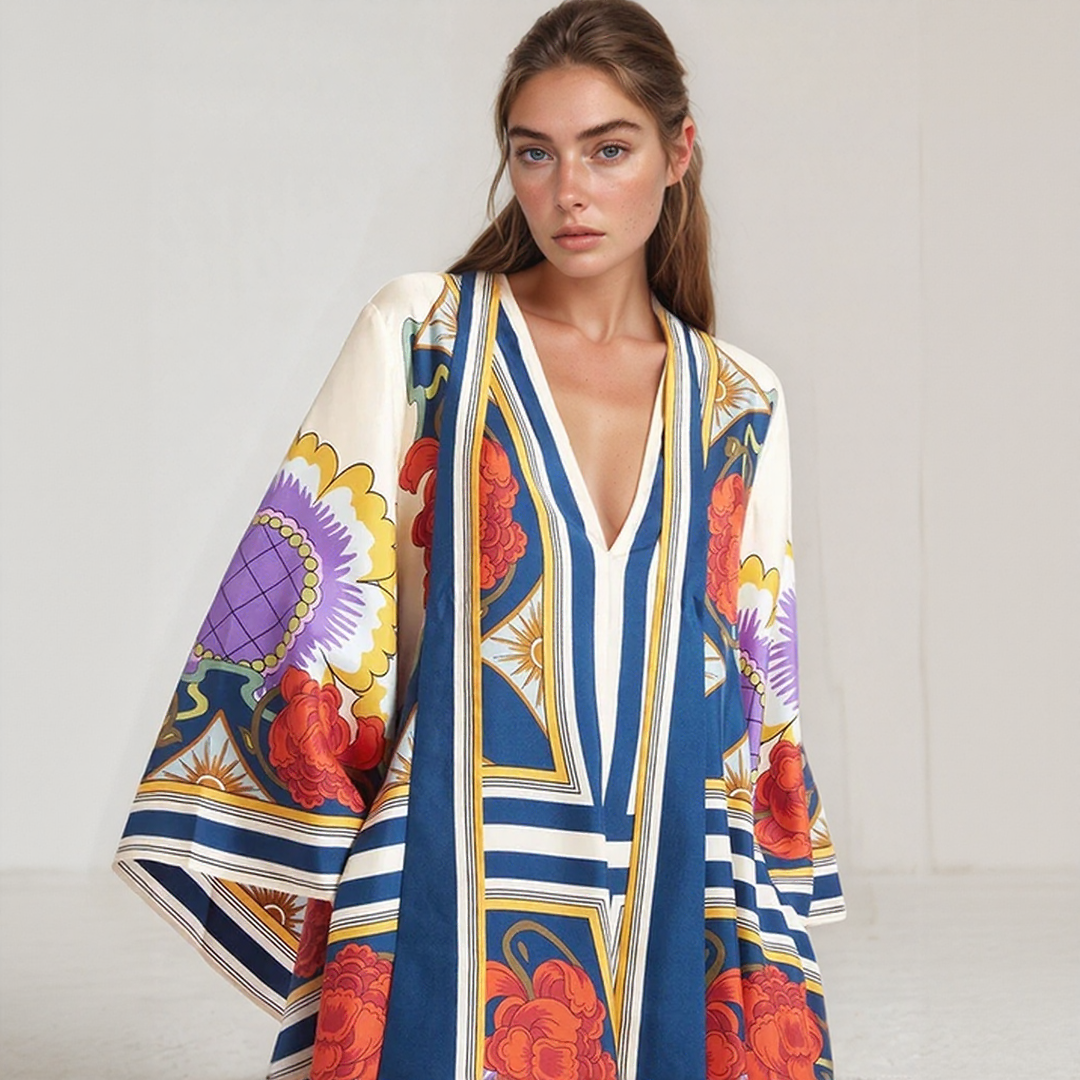 Djamila | Maxi Kaftan Boheme Kjole – Afslappet Og Flydende Elegance