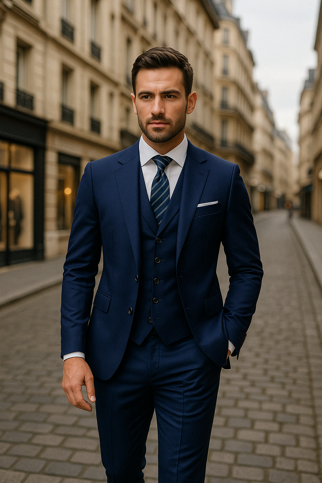 Neïl | Herre Kostume Justeret Tre-delt – Distinkt Stil