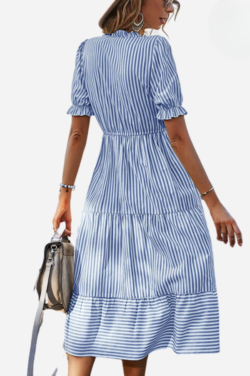 Freja | Robe Bohème Chic à Rayures