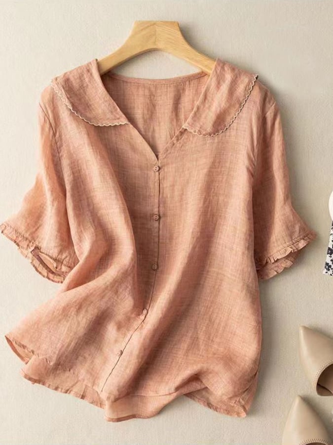 Perla | Elegante Kurzbluse – Retro-Stil und zarte Details
