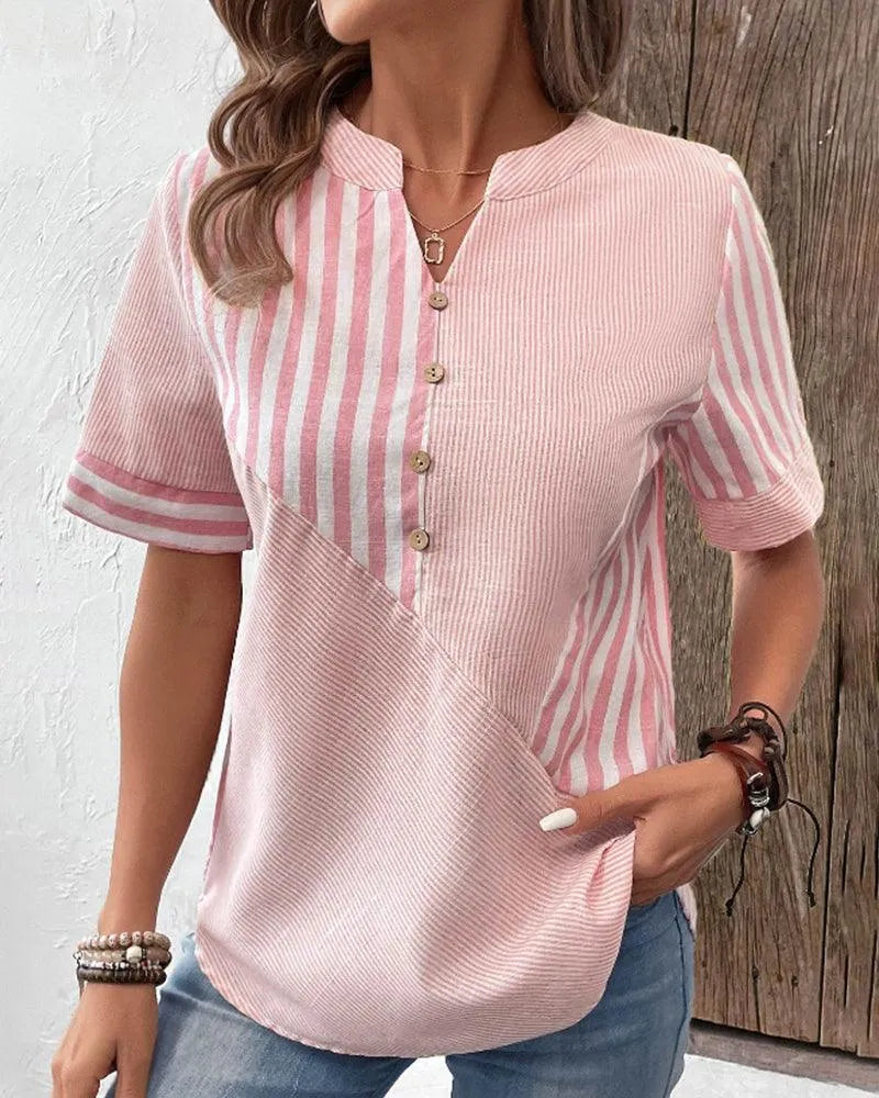 Esther | Women's Blouse – Trendy Stripes and Comfortable Fit