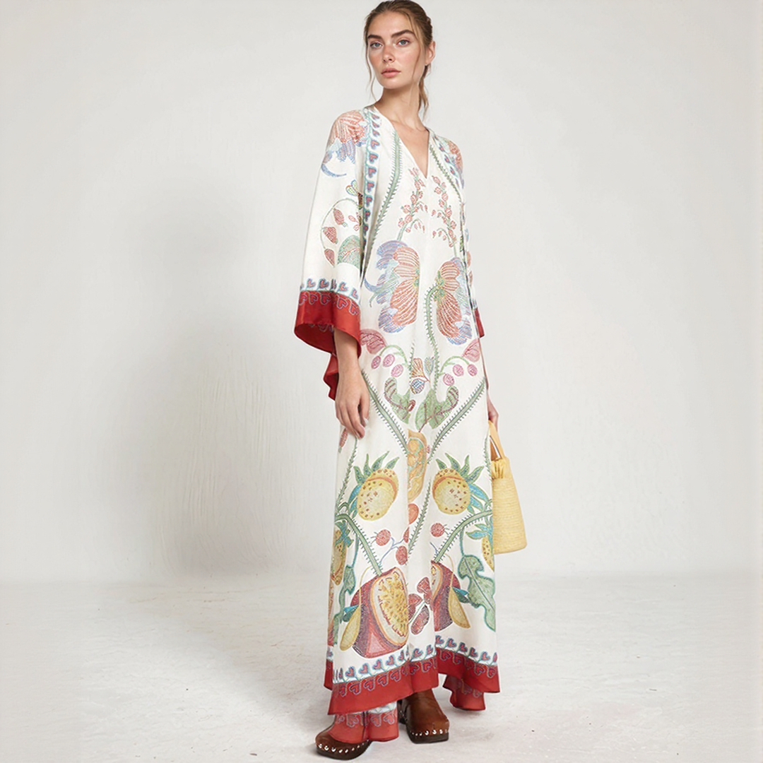 Djamila | Maxi Kaftan Boheme Kjole – Afslappet Og Flydende Elegance