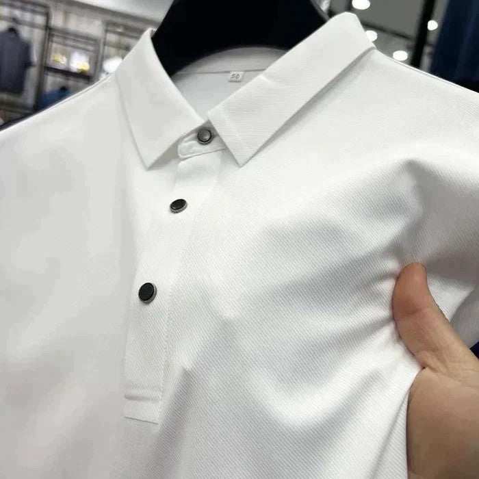 Antoine|Polo Getailleerde Overhemd Voor Spierfiguur