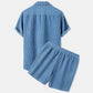 Emirhan | Herren Hemd und Shorts Set mit Textur 