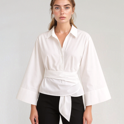 Elise | Sommer-Wickelbluse – Leichte Eleganz und feminine Passform 