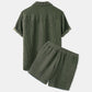 Emirhan | Herren Hemd und Shorts Set mit Textur 