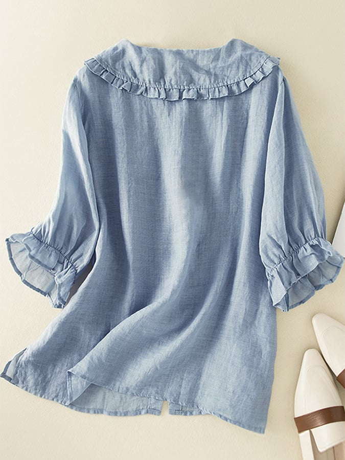 Maddy | Blus Dam Knappad – Snygg och Flödande 