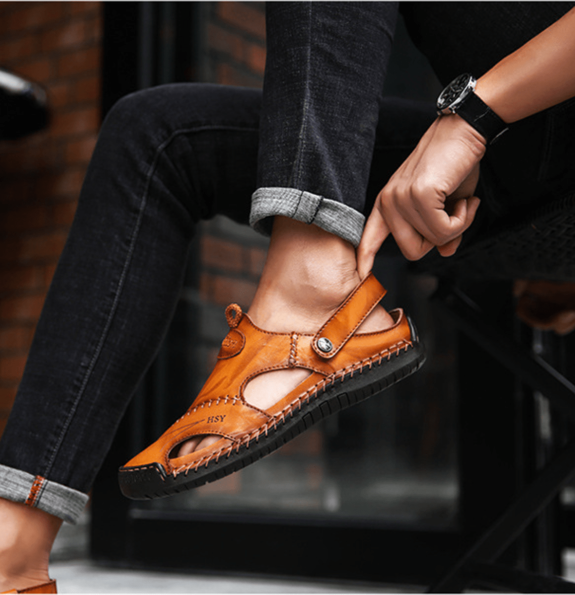 Cesare | Sandali Uomo – Comfort Morbido e Stile Aerato 