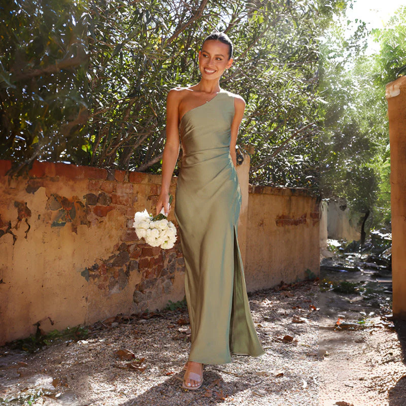 Mélinda | Asymmetrisches Langkleid – Eleganz und Modernität 