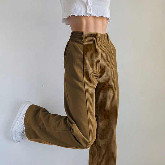 Serena | Pantalon Côtelé Élégant – Style Chic Et Intemporel