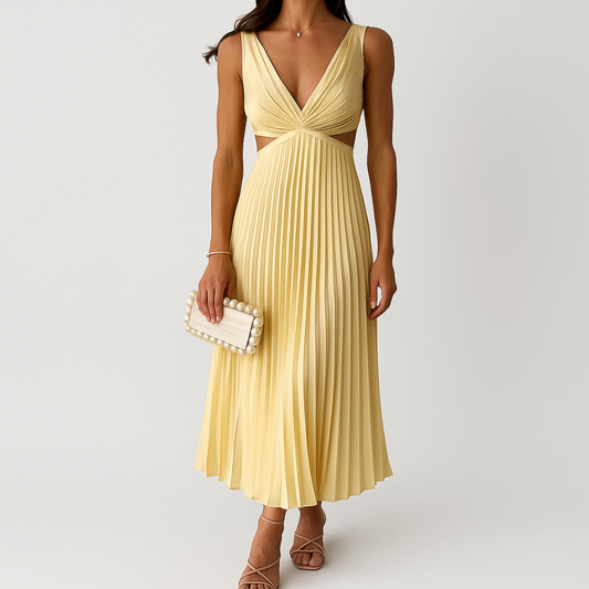 Ivana | Rochie Plisată Elegantă – Lejeritate și Siluetă Sublimă 