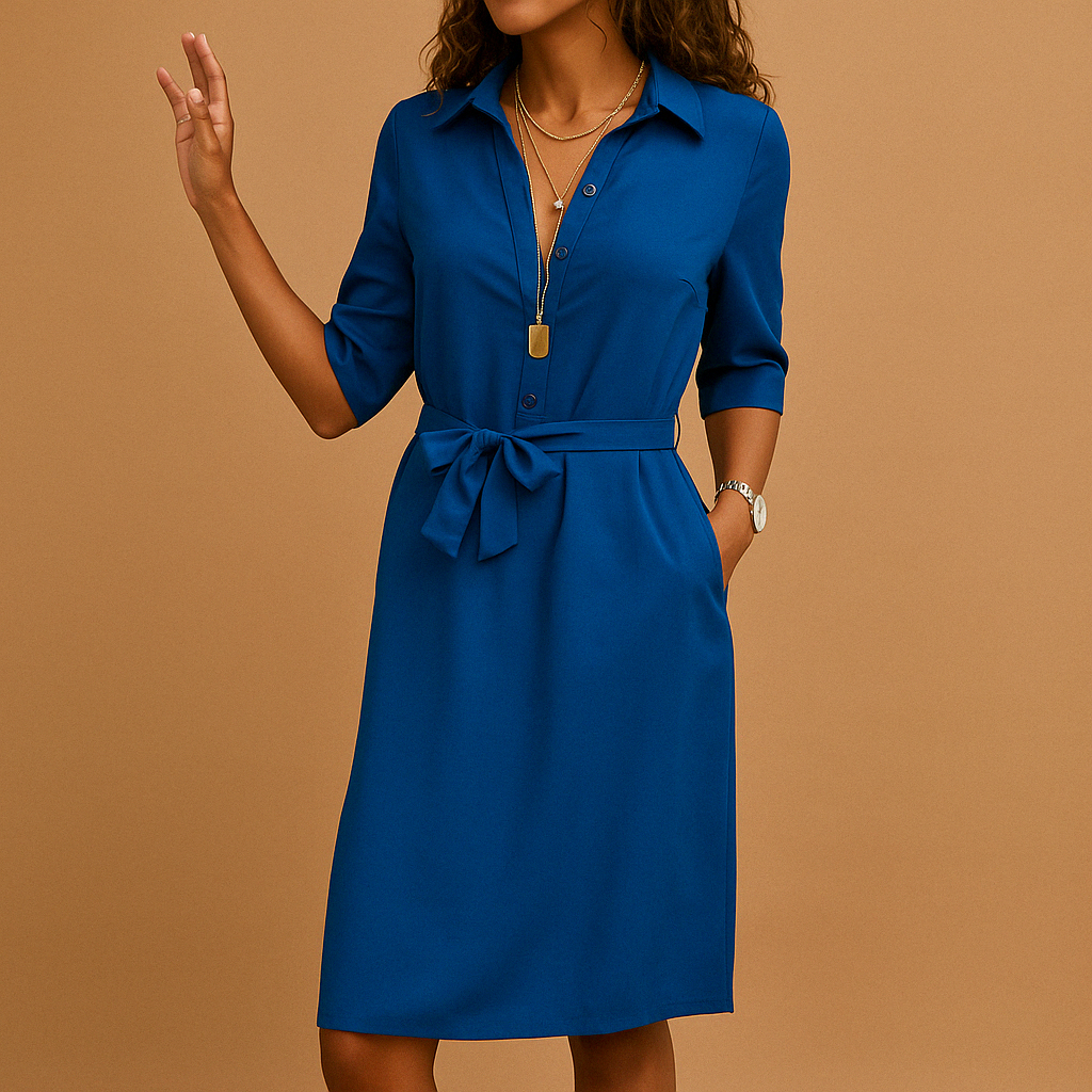 Violeta | Vestido Camisa Cinturado Elegante y Versátil 