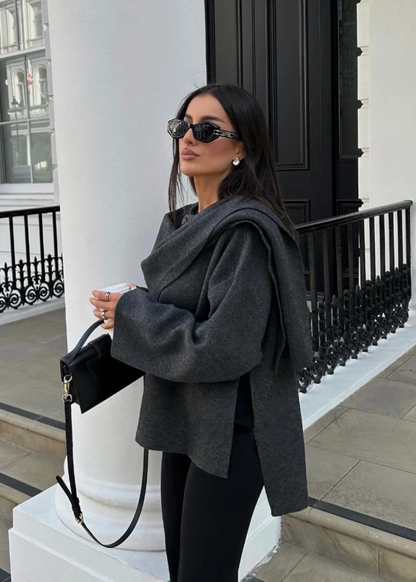 Fernande | Luxe Cape Mantel – Tijdloze En Verfijnde Elegant 