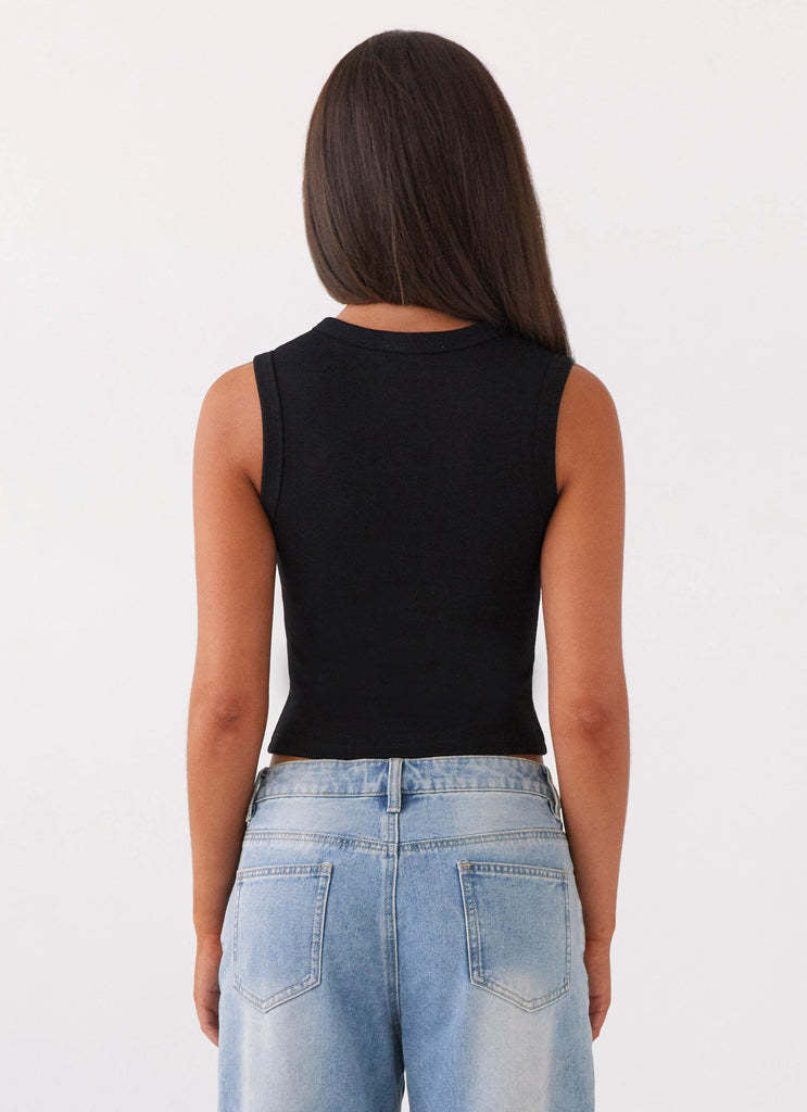 Isabelle | Topp Uten Ermer Med Knapper – Avslappet Eleganse 