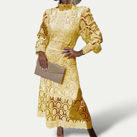Sabrine | Midi Kjole Raffinert – Klassisk Eleganse Og Sofistikert Stil 