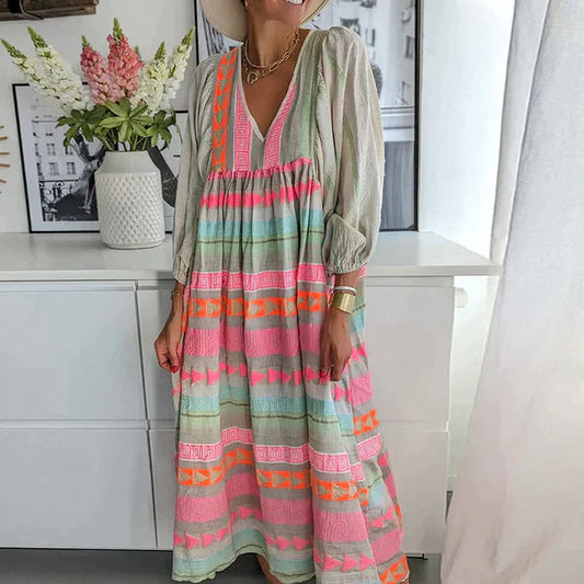 Gaëlle-Pink | Long Sleeve Dress – Summer and Trendy Look 