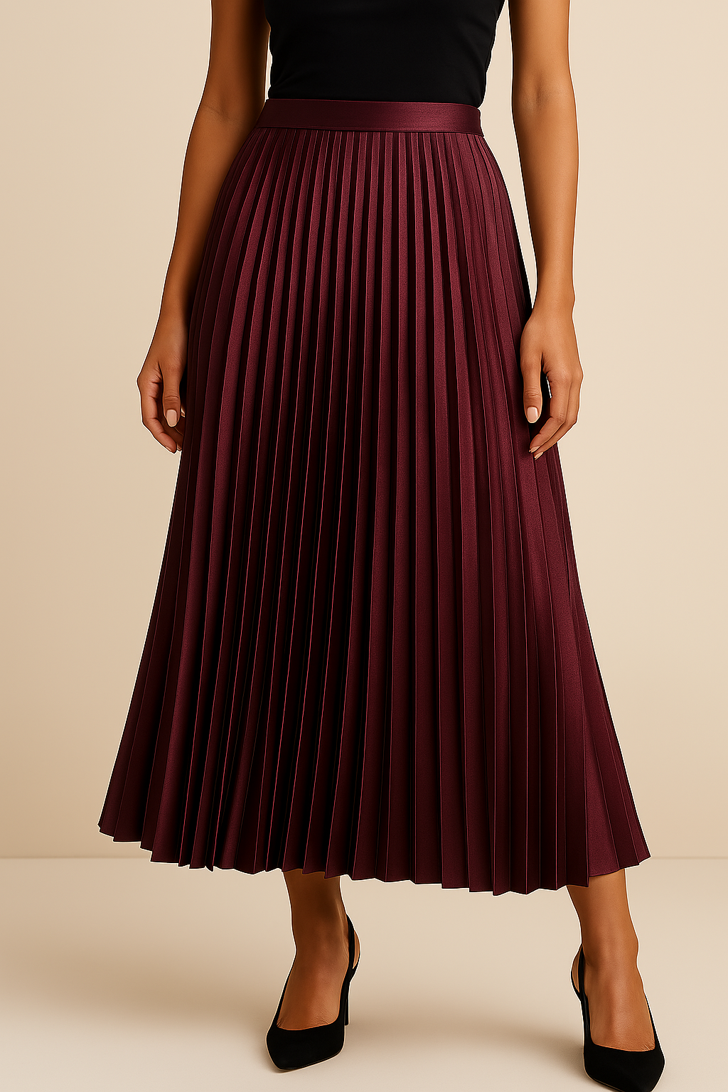Céline | Fustă plisată cu talie înaltă – Eleganță și siluetă sublimată 