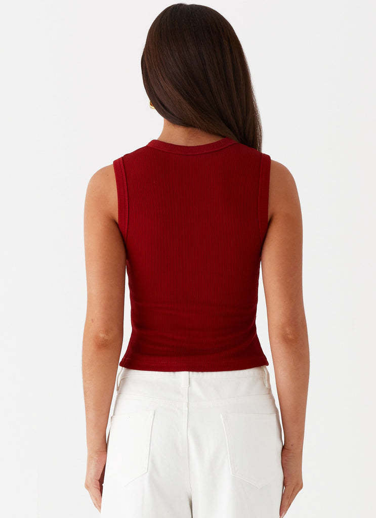 Isabelle | Topp Uten Ermer Med Knapper – Avslappet Eleganse 