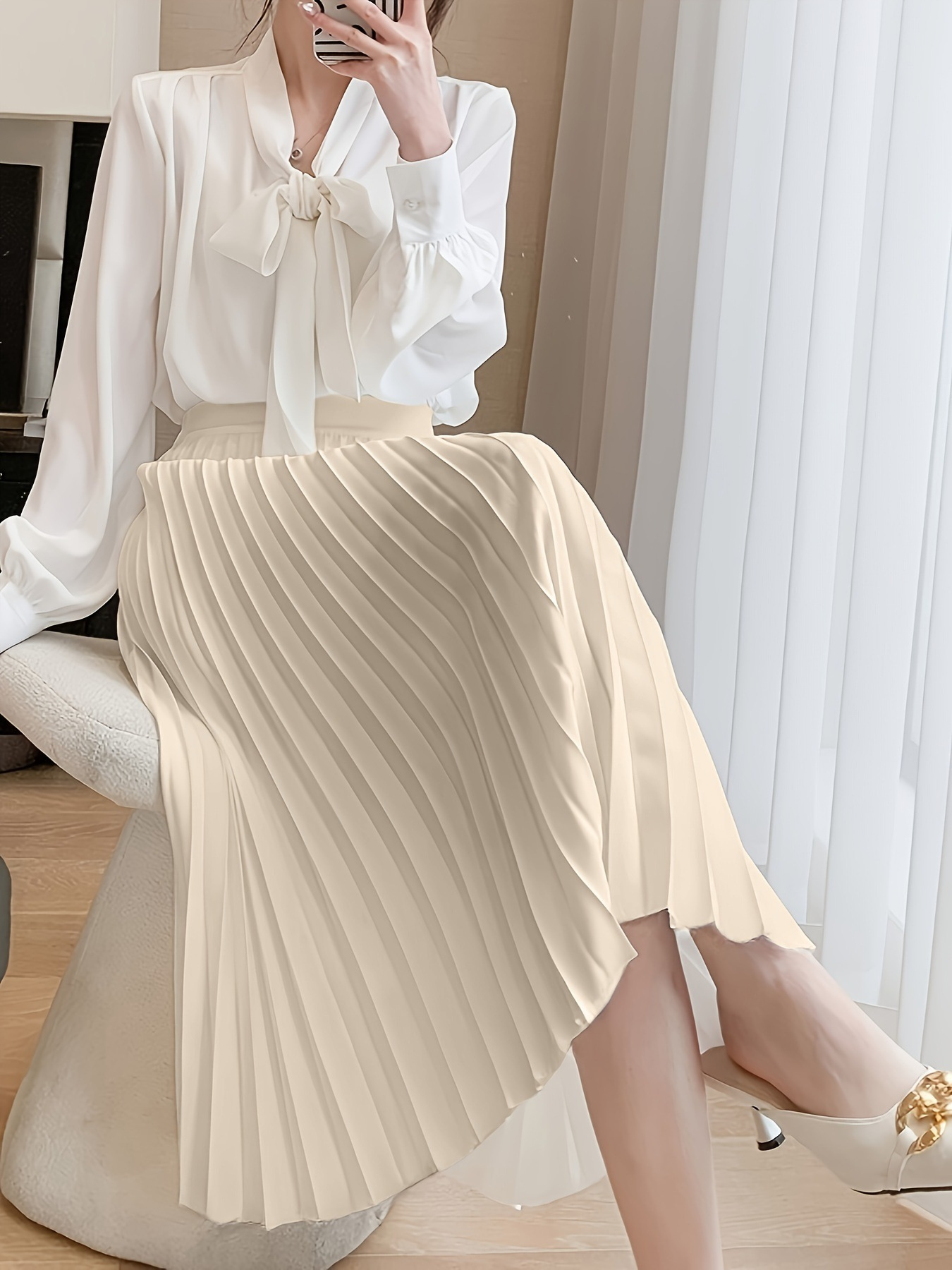 Céline | Fustă plisată cu talie înaltă – Eleganță și siluetă sublimată 