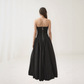 Anita | Long Dress Flared – Straight Neckline and Voluminous Hem 