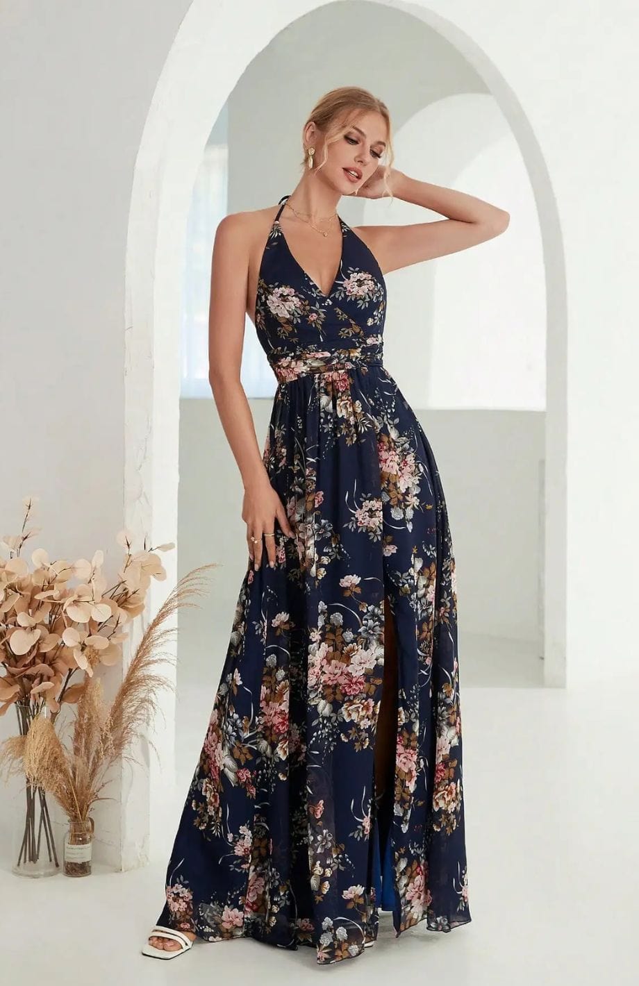 Eva | Elegant Printed Dress – Perfect For Weddings 