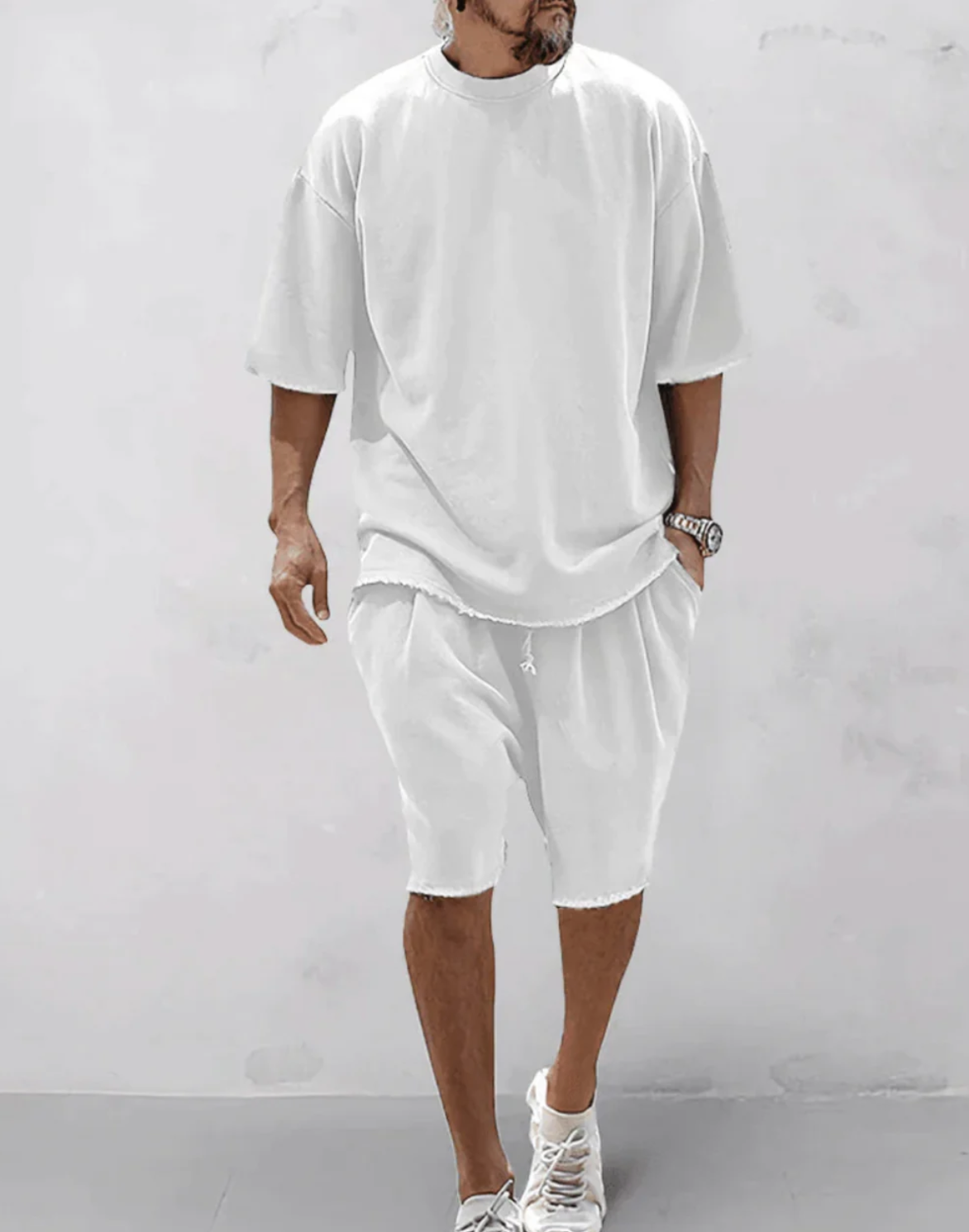 Adrien|Set Oversized T-Shirt en Short voor een Comfortabele en Stijlvolle Look 