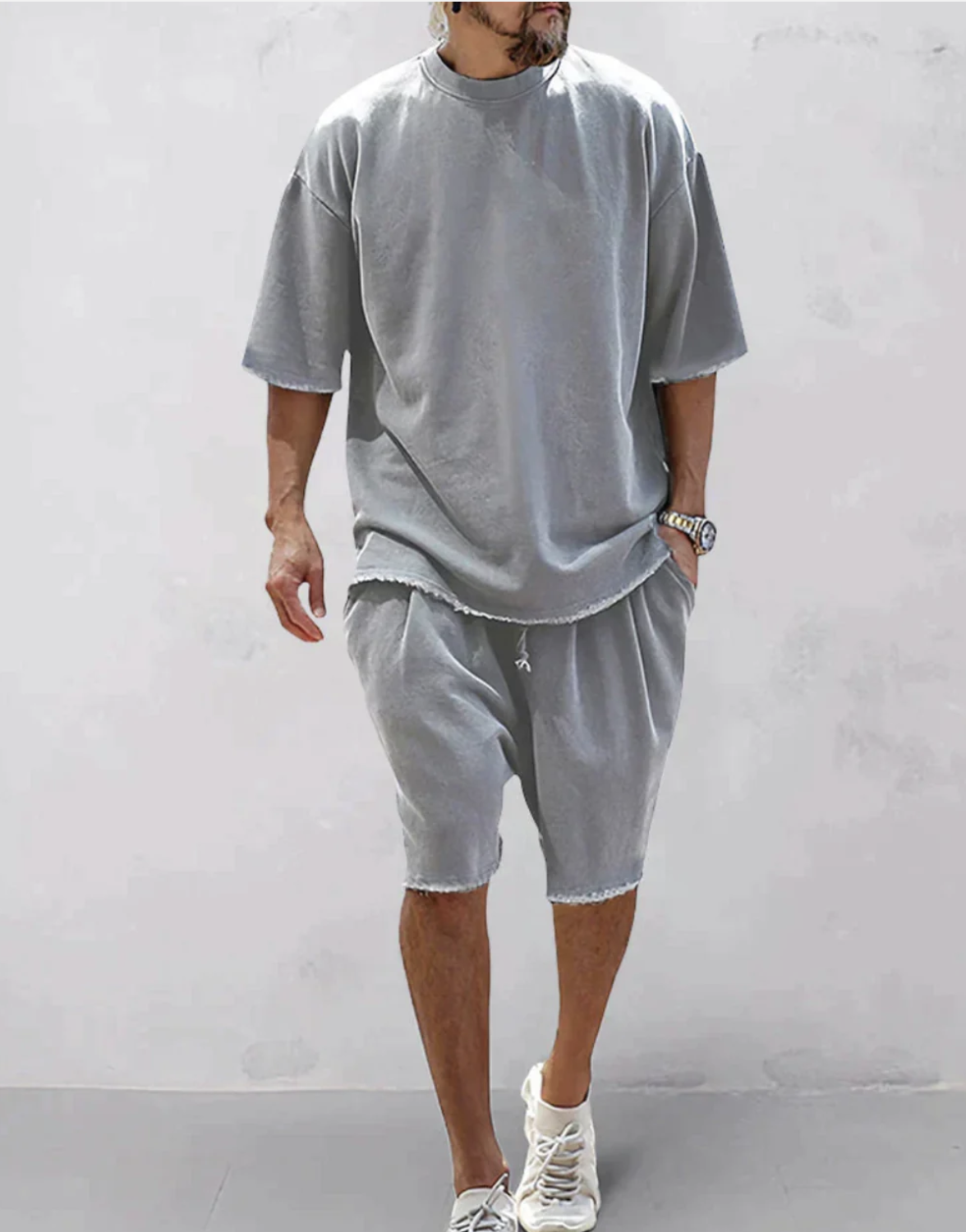 Adrien|Set Oversized T-Shirt en Short voor een Comfortabele en Stijlvolle Look 