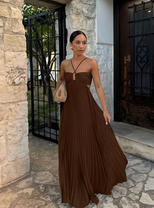 Nadège| Rochie Lungă Modernă – Eleganță Pură și Croială Fluidă 