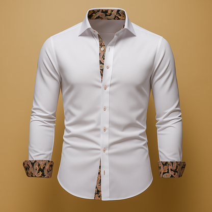 Loïc | Chemise Ajustée À Manches Longues Avec Col Structuré