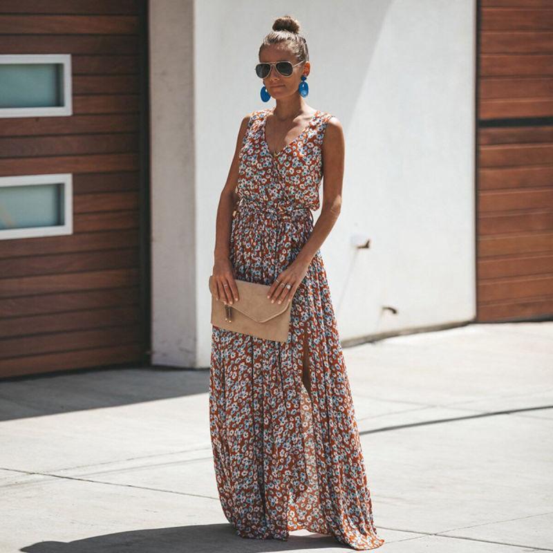 Kenzaa | Vestido Largo Bohemio – Silueta Esbelta y Relajación Asegurada 